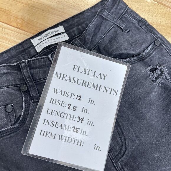 One X One Teaspoon High Waist Freebird II Black Skinny Jeans Women’s Sz. 22 XXS - Picture 11 of 11